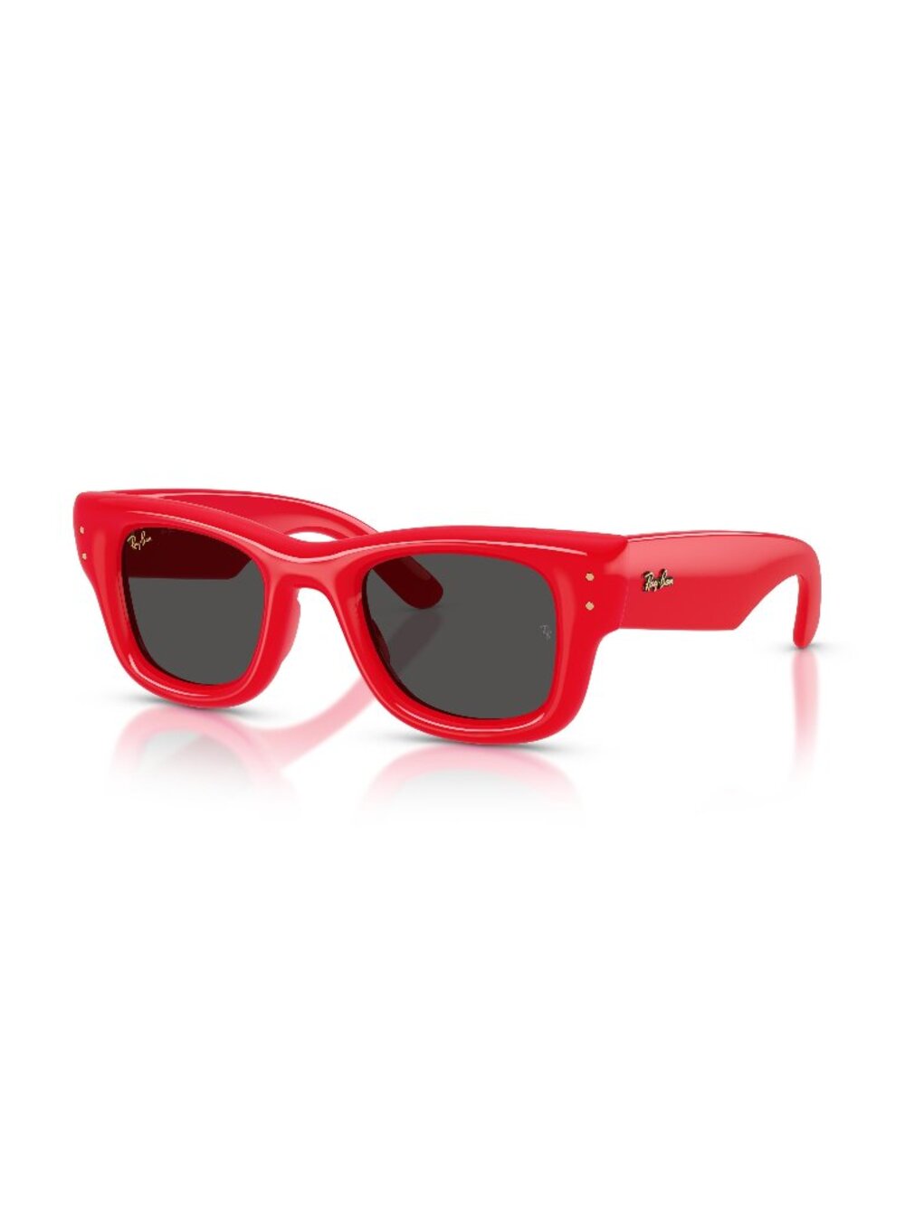 New Ray-Ban Unisex Sunglasses Red Injected Frame Ray Ban RB4940 WAYFARER PUFFER